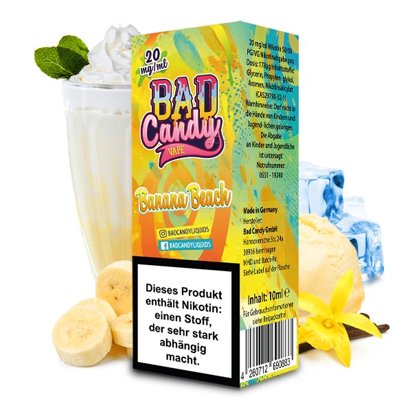 Liquid Banana Beach - Bad Candy Nikotinsalz