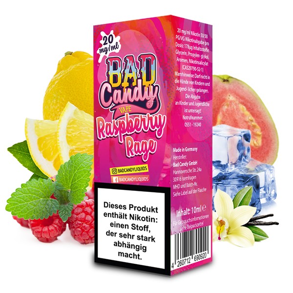 Liquid Raspberry Rage - Bad Candy Nikotinsalz