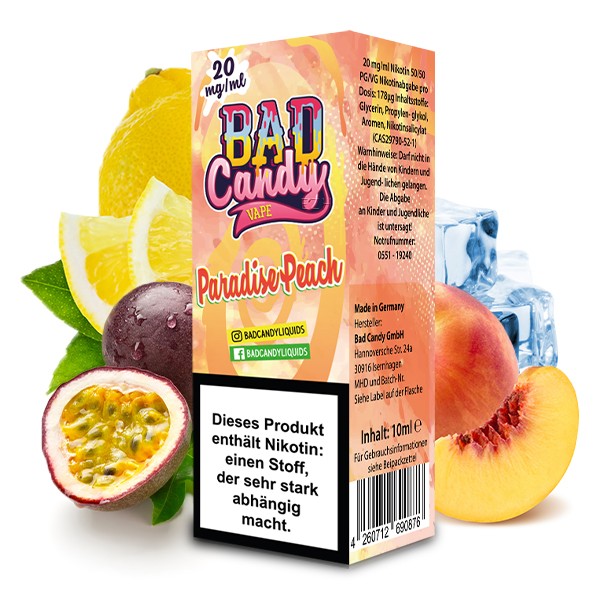 Liquid Paradise Peach - Bad Candy Nikotinsalz